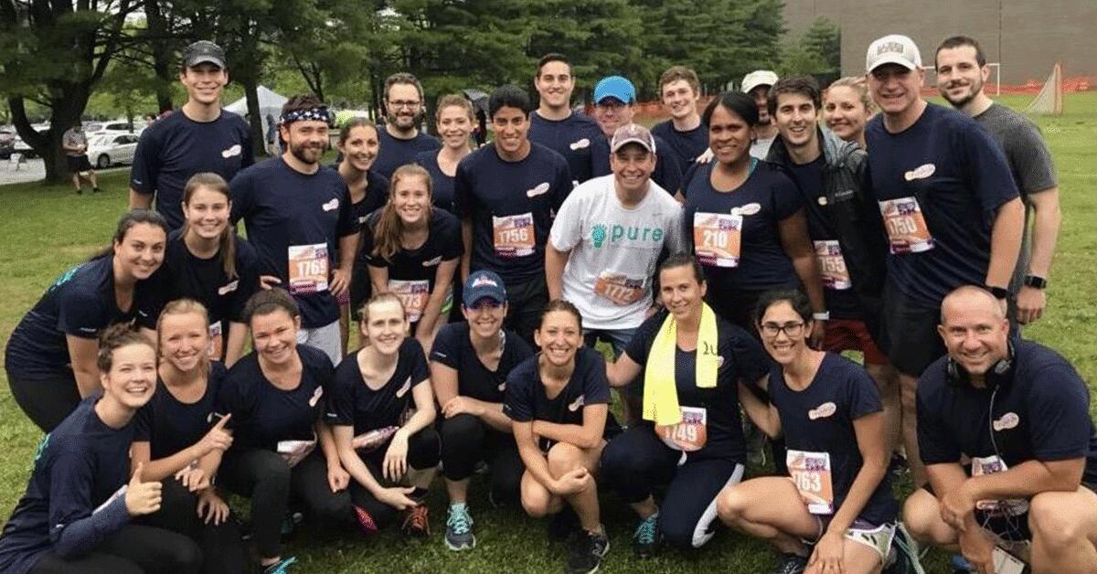 Group of PURE employees at 5k run