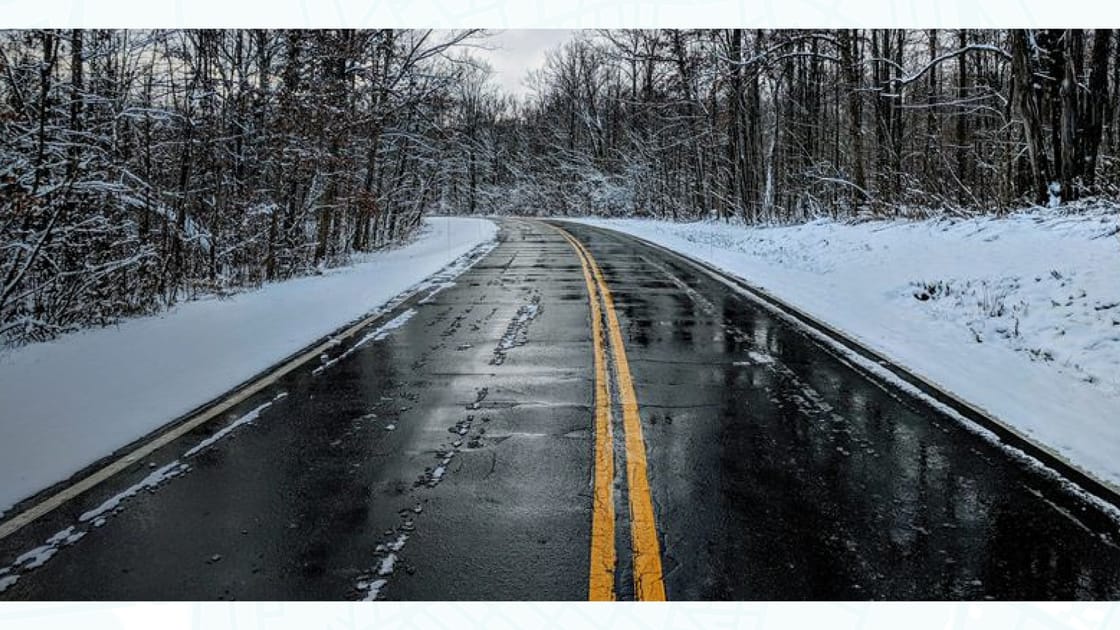 Teen Driver Images Winter Road 1