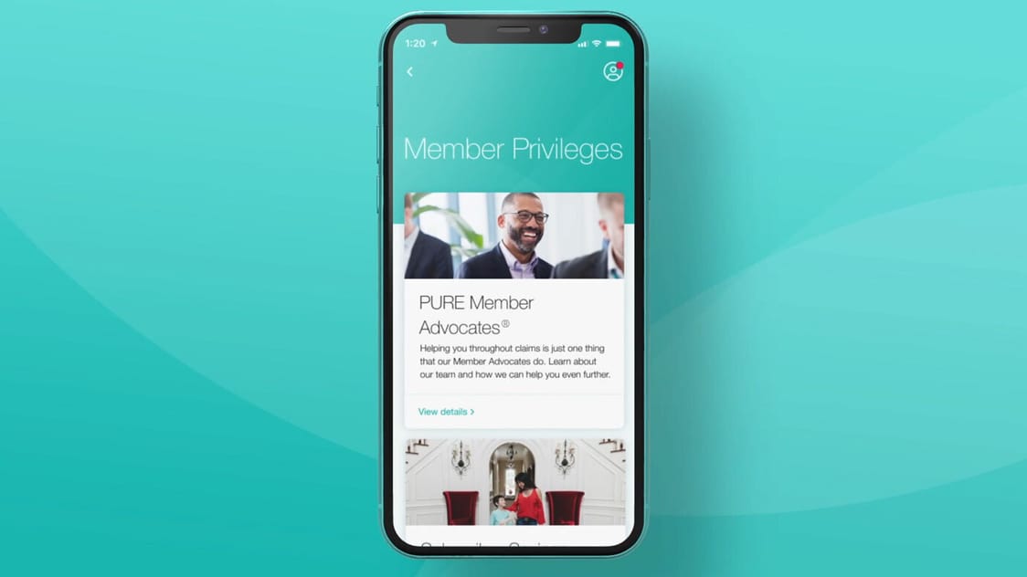 Pure mobile app promo still
