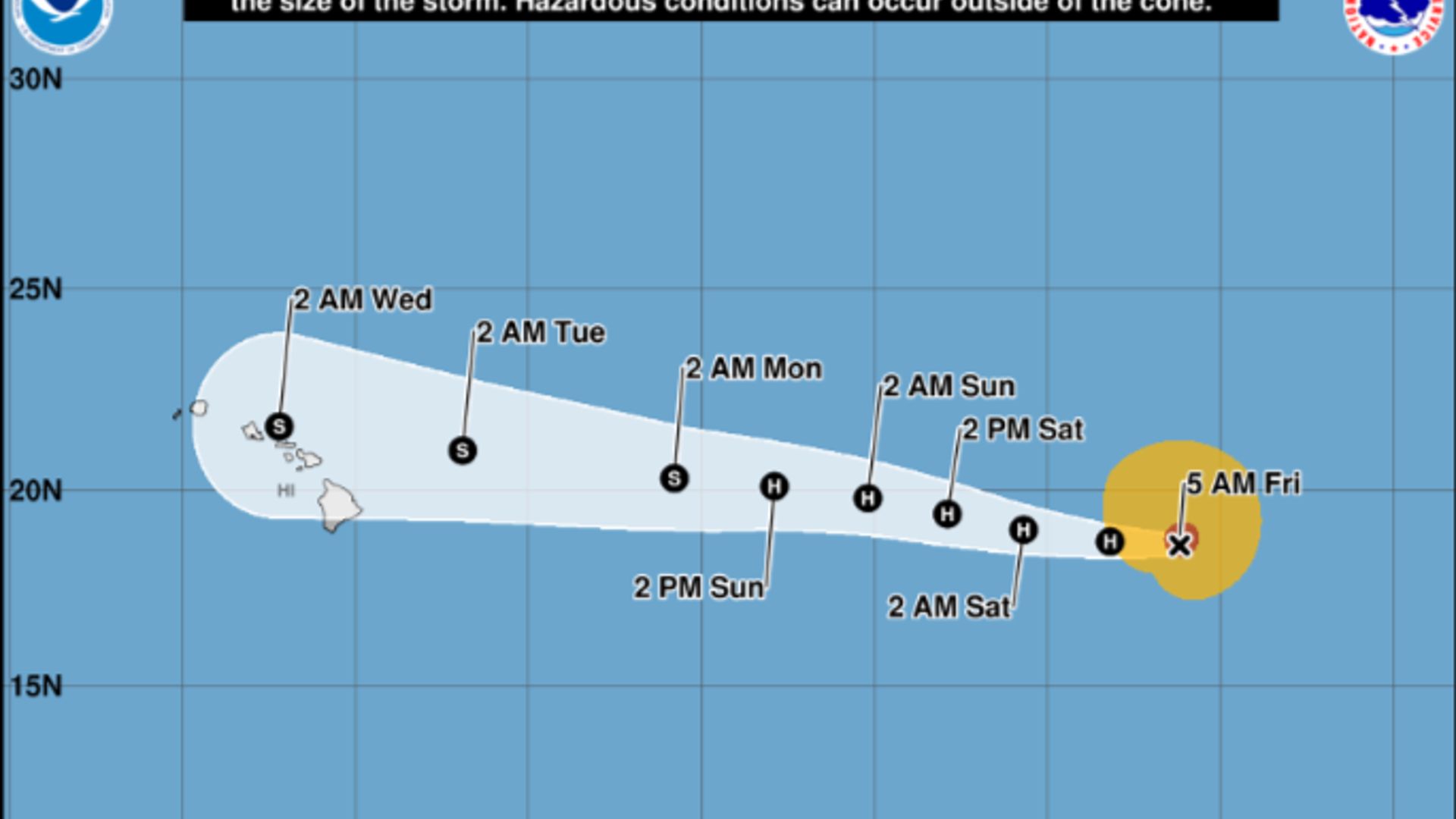 Hurricane Fausto 7 24 26 11 am